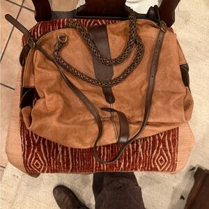 Gryson 'Skye' with original dustbag. Made in Italy. Classic in two tone brown.